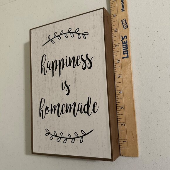 Reversible Valentines Day Decoration ALL YOU NEED IS LOVE-HAPPINESS IS HOMEMADE - Picture 5 of 10